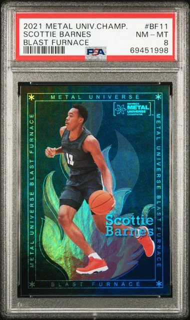 2021 SkyBox Metal Universe Champions Scottie Barnes Blast Furnace #BF-11 card image