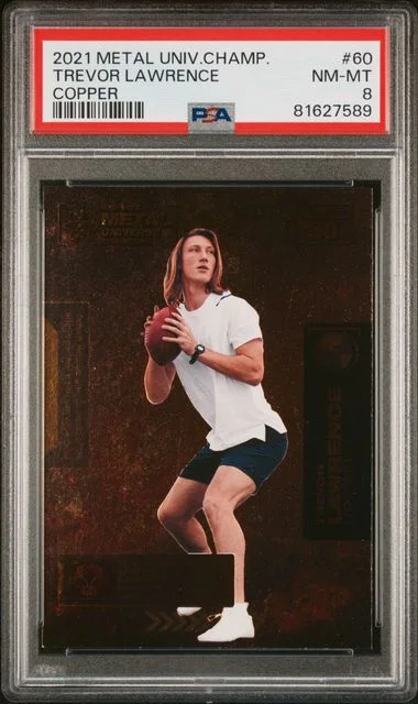 2021 SkyBox Metal Universe Champions Trevor Lawrence Copper #60 card image