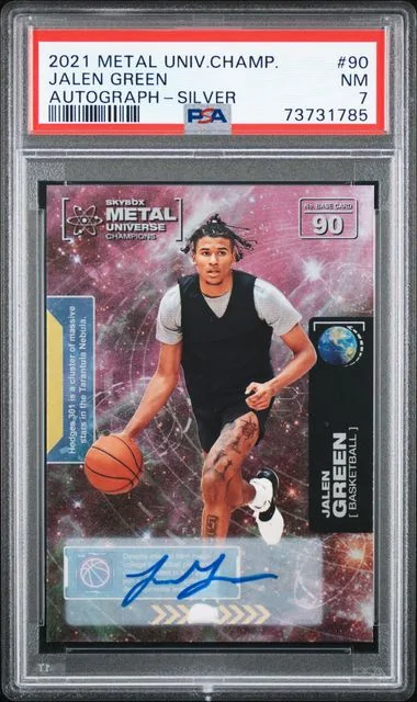 2021 SkyBox Metal Universe Jalen Autograph-Silver #90 card image