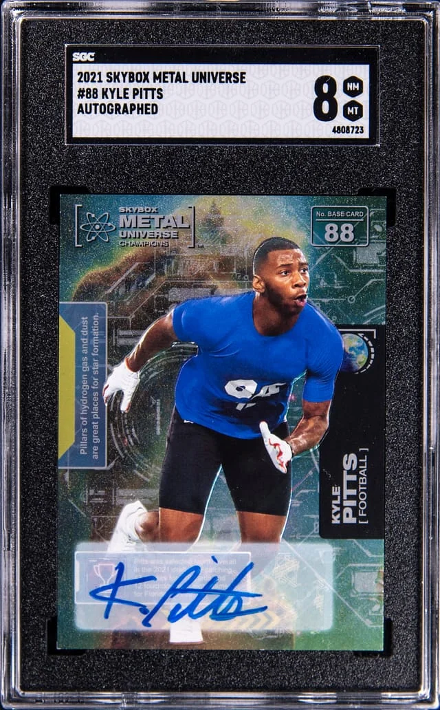 2021 SkyBox Metal Universe Kyle Pitts Autographed #88 card image