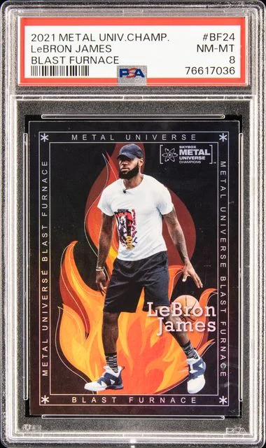 2021 SkyBox Metal Universe LeBron James Blast Furnace #Bf24 card image