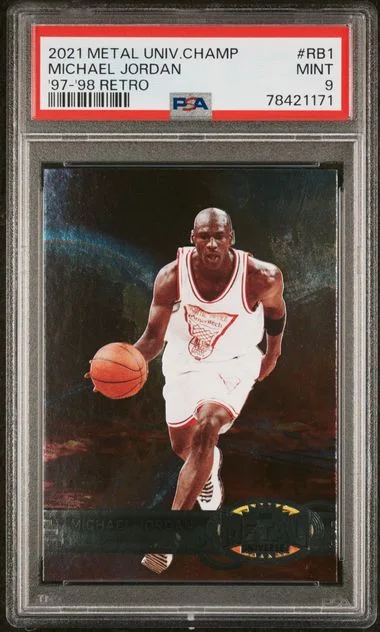 2021 SkyBox Metal Universe Michael Jordan 1997-98 Retro #Rb1 card image