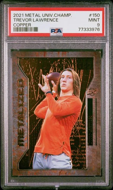 2021 SkyBox Metal Universe Trevor Lawrence Copper #150 card image