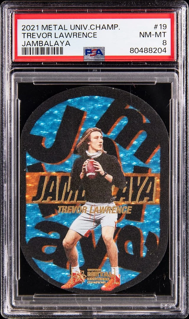 2021 SkyBox Metal Universe Trevor Lawrence Jambalaya #19 card image