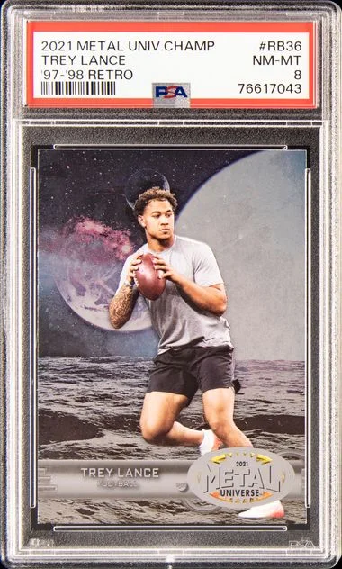 2021 SkyBox Metal Universe Trey Lance 1997-98 Retro #Rb36 card image