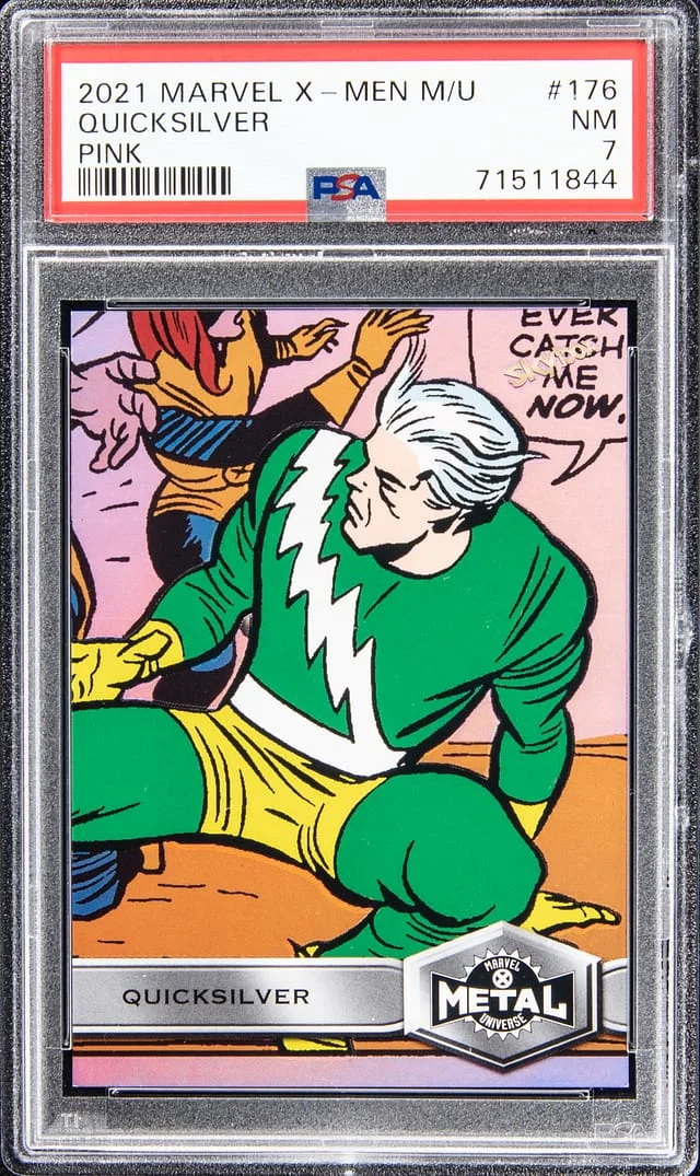 2021 SkyBox Quicksilver Marvel X-Men Metal Universe Pink #176 card image