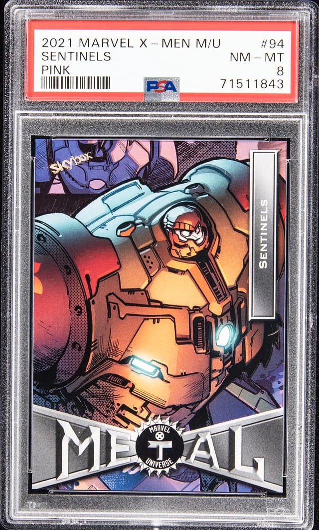 2021 SkyBox Sentinels Marvel X-Men Metal Universe Pink #94 card image