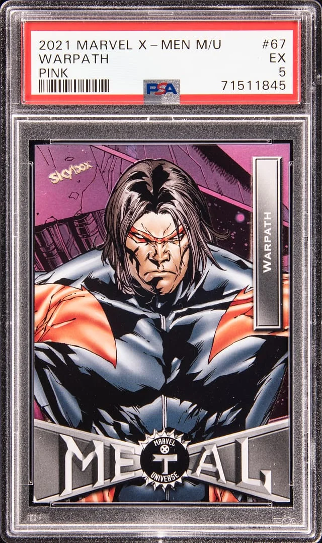 2021 SkyBox Warpath Marvel X-Men Metal Universe Pink #67 card image