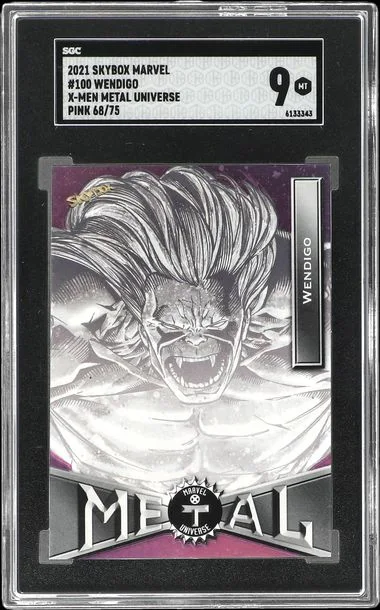2021 SkyBox Wendigo Marvel X-Men Metal Universe Pink #100 card image
