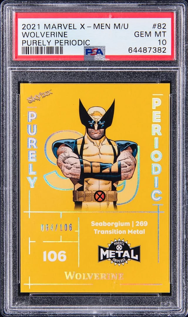 2021 SkyBox Wolverine Marvel Metal Universe X-Men Purely Periodic #PUP-82 card image