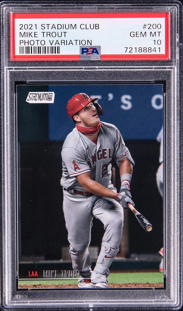 2021 Stadium Club Mike Trout Chrome Autographs #200 card image
