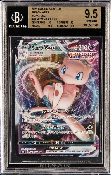 2021 Sword & Shields Fusion Arts Japanese Fa Mew Vmax Rr #40 card image