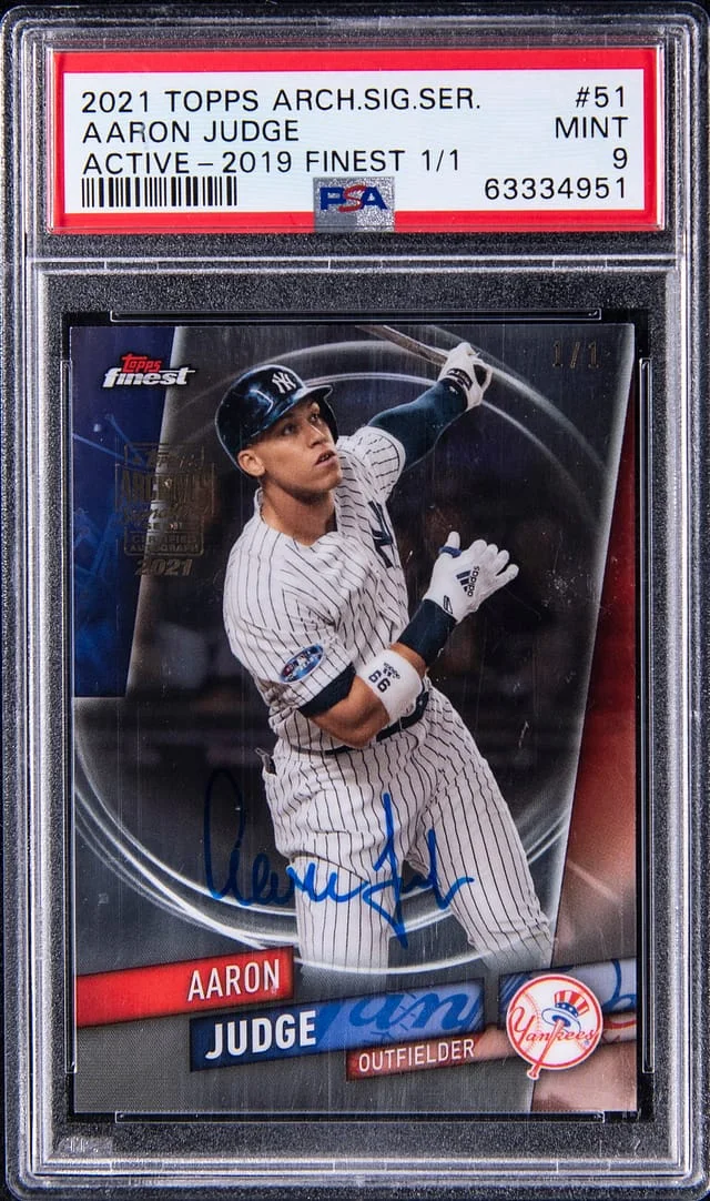 2021 Topps Aaron Judge Archive Signature Series Active '19 Finest #51 card image