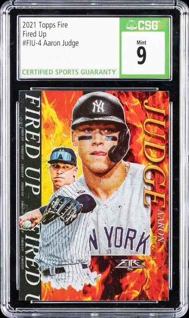2021 Topps Aaron Judge Fire Fired Up #FIU4 card image
