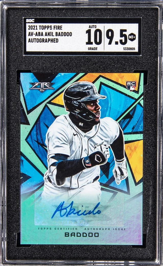 2021 Topps Akil Baddoo Fire #AV-ABA card image