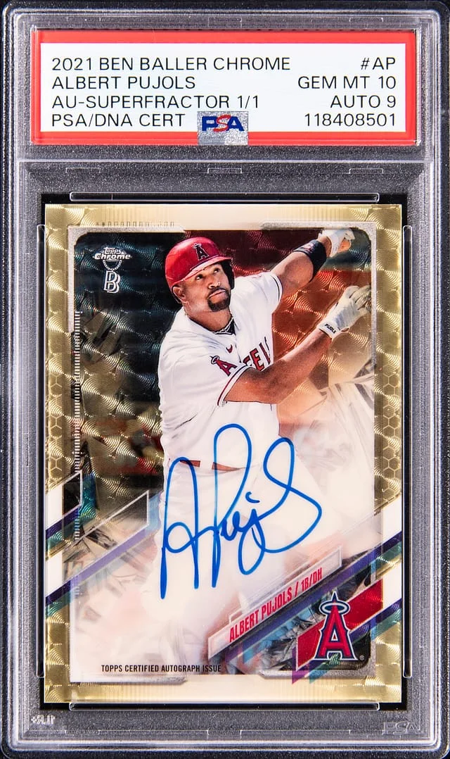 2021 Topps Albert Pujols Ben Baller Chrome Autograph SuperFractor #BBA-AP card image