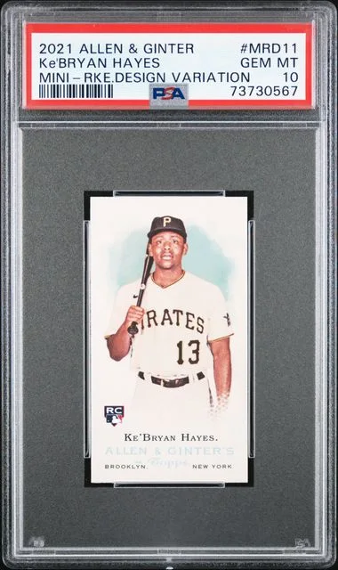 2021 Topps Allen & Ginter Ke'Bryan Hayes Design Variation Mini #MRD-11 card image