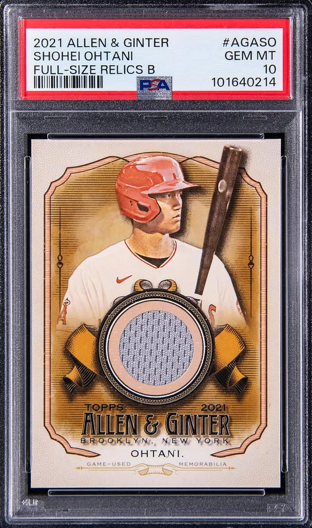 2021 Topps Allen & Ginter Shohei Ohtani Full-Size Relics B #AGA-SO card image