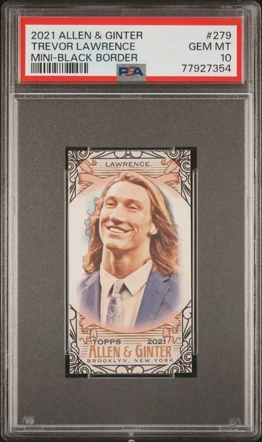 2021 Topps Allen & Ginter Trevor Lawrence Mini-Black Border #279 card image