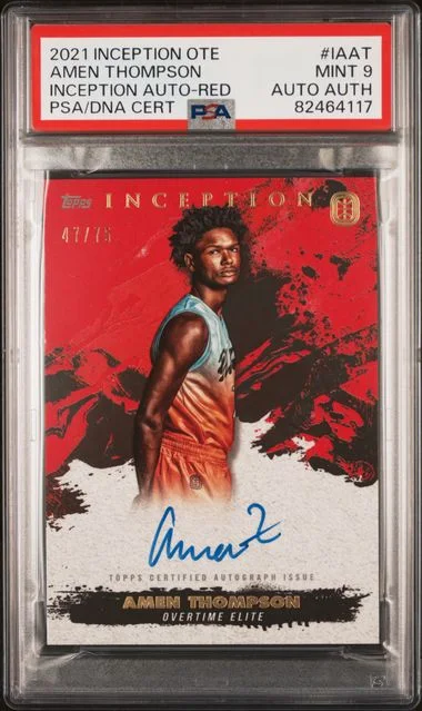 2021 Topps Amen Thompson Inception Ote Overtime Elite Inception Autographs Red #IA-AT card image