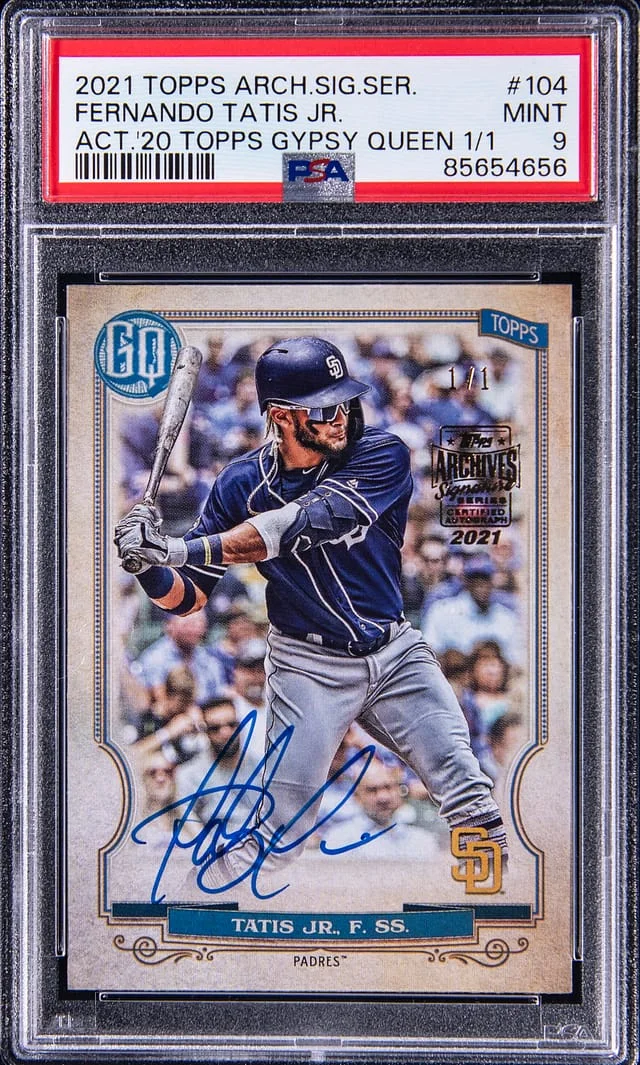 2021 Topps Archives Signature Series Fernando Tatis Jr. 2020 Topps Gypsy Queen #104 card image