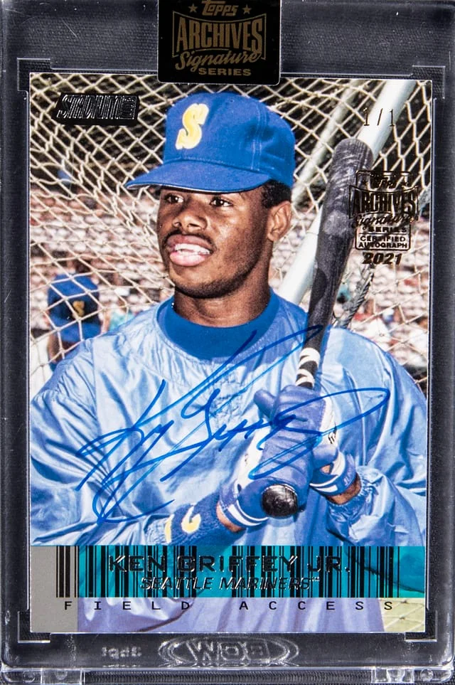 2021 Topps Archives Signature Series Ken Griffey Jr. 14 Topps Stadium Club Field Access #FA-19 card image