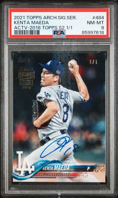 2021 Topps Archives Signature Series Kenta Maeda Active 2018 Topps Series 2 #484 card image
