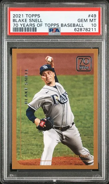 2021 Topps Blake Snell 70 Years Of Topps Baseball #49 card image