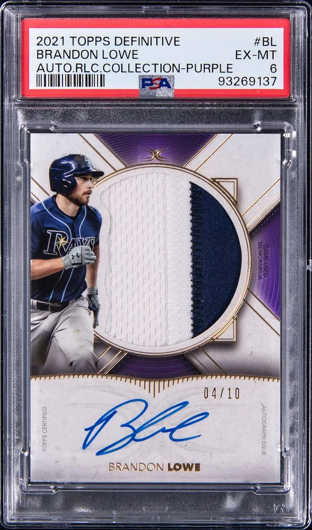 2021 Topps Brandon Lowe Definitive Autograph Relic Collection #ARC-BL card image