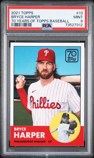 2021 Topps Bryce Harper 70 Years Of Topps Baseball #13 card image