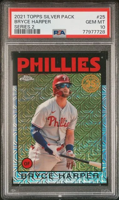 2021 Topps Bryce Harper Silver Pack 1986 Chrome Promo Series 2 #25 card image