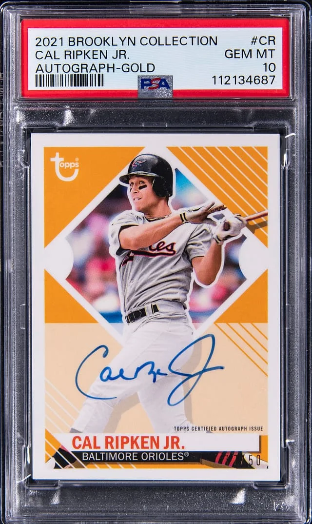2021 Topps Cal Ripken Jr. Brooklyn Collection Autograph Gold #CR card image