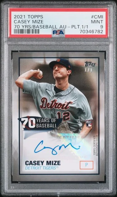 2021 Topps Casey Mize 70 Years Of Baseball Autographs Platinum #CMI card image