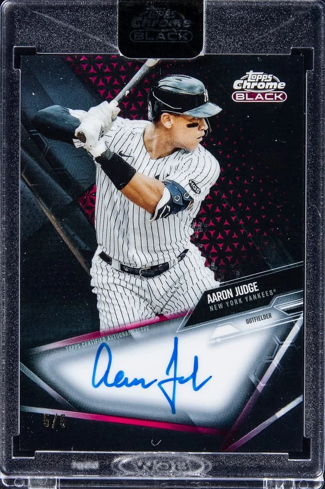 2021 Topps Chrome Aaron Judge Red #CBA-AJ card image