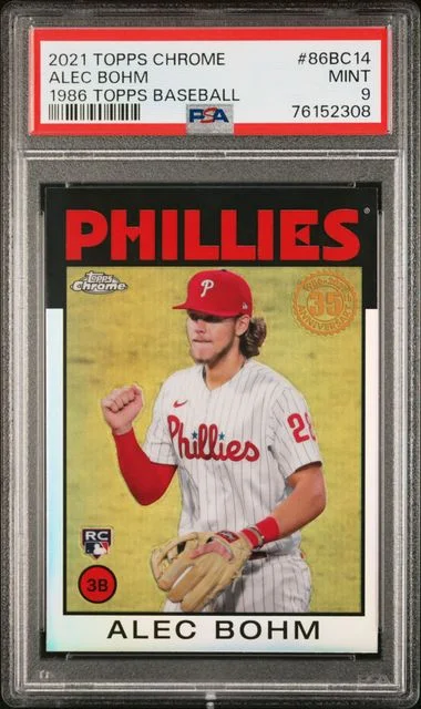 2021 Topps Chrome Alec Bohm 1986 Topps Baseball #86BC-14 card image