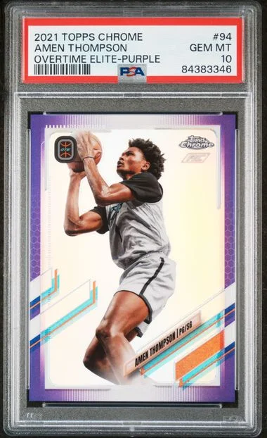 2021 Topps Chrome Amen Thompson Overtime Elite Purple #94 card image