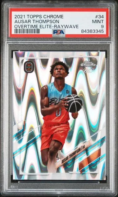 2021 Topps Chrome Ausar Thompson Overtime Elite Raywave #34 card image