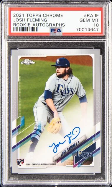 2021 Topps Chrome Autographs Rajf Josh Fleming #no-number card image
