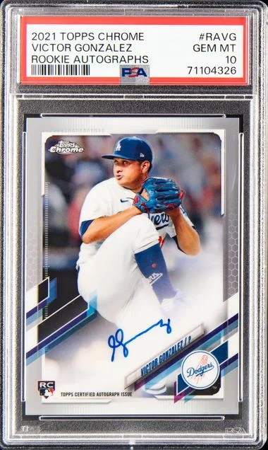 2021 Topps Chrome Autographs Ravg Victor Gonzalez #no-number card image