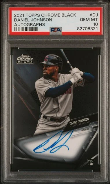 2021 Topps Chrome Black Autographs Dj Daniel Johnson #no-number card image
