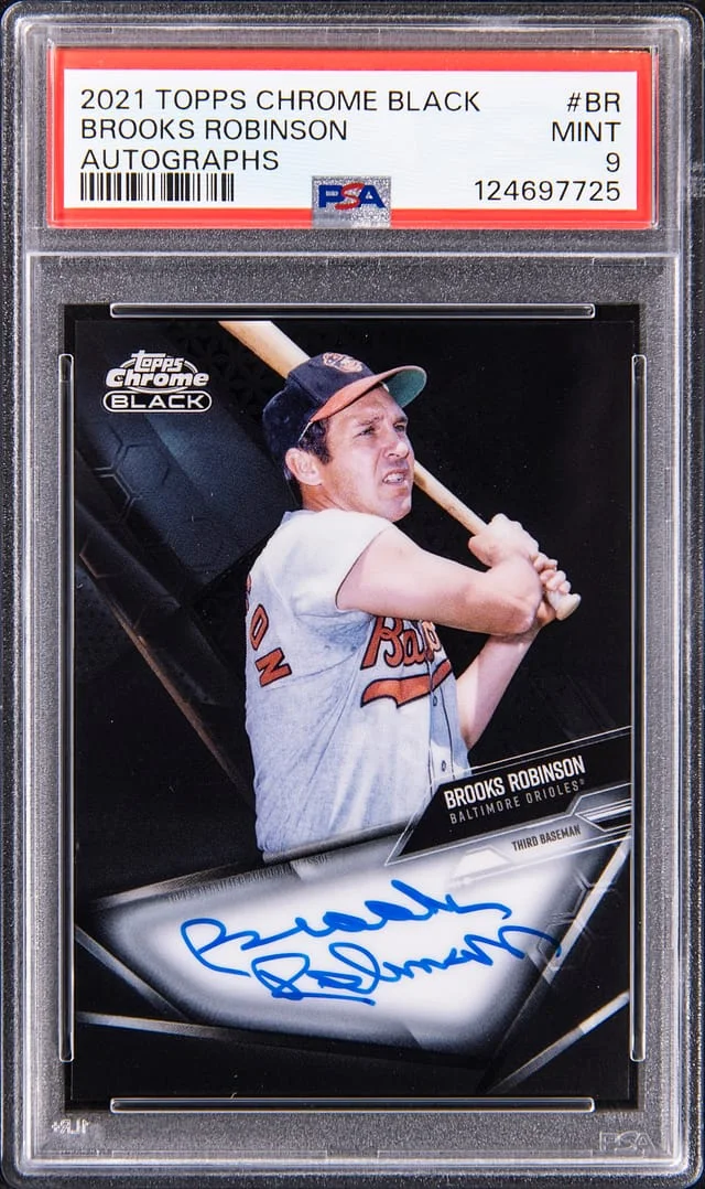 2021 Topps Chrome Black Brooks Robinson Autograph #CBA-BR card image