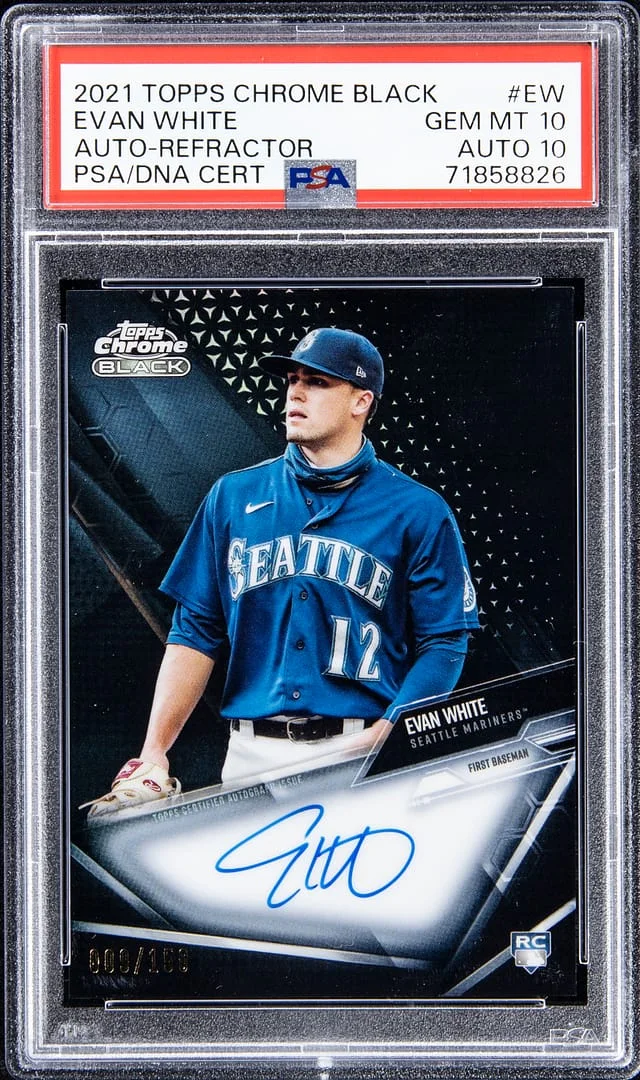 2021 Topps Chrome Black Evan Autograph Refractor #EW card image
