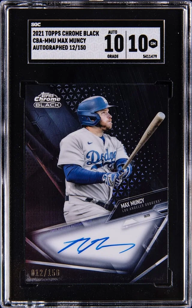2021 Topps Chrome Black Max Muncy Autographed #CBA-MMU card image