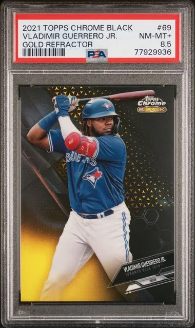 2021 Topps Chrome Black Vladimir Guerrero Jr. Gold Refractor #69 card image