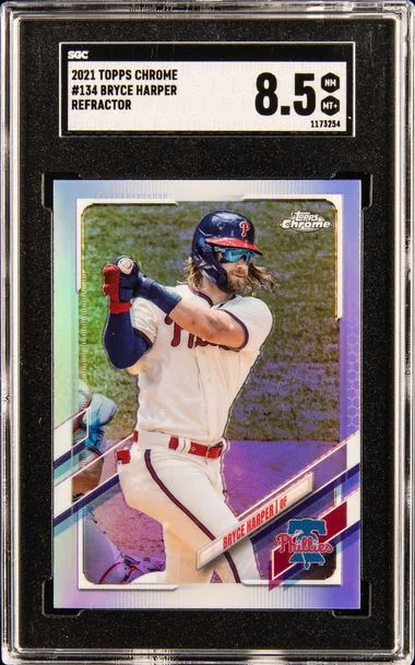 2021 Topps Chrome Bryce Harper Refractor #134 card image