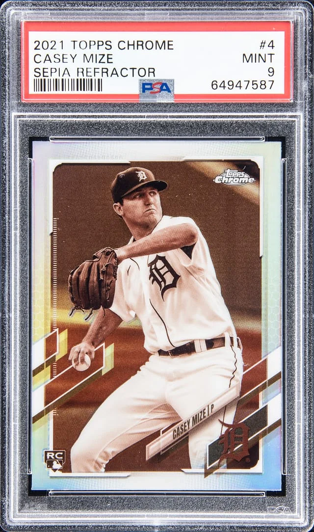 2021 Topps Chrome Casey Mize Sepia Refractor #4 card image