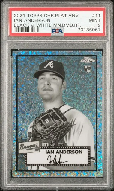 2021 Topps Chrome Ian Anderson Black & White Mini Diamond Refractor #11 card image