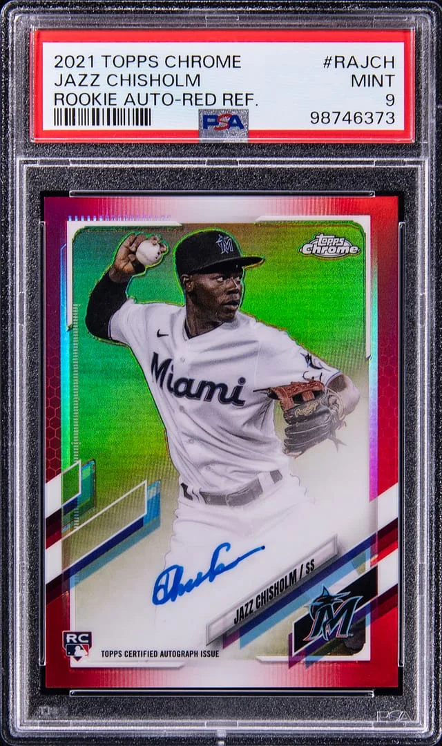 2021 Topps Chrome Jazz Chisholm Autograph #RA-JCH card image