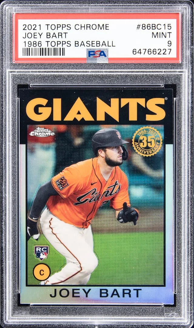 2021 Topps Chrome Joey Bart 1986 Topps Baseball #86BC15 card image