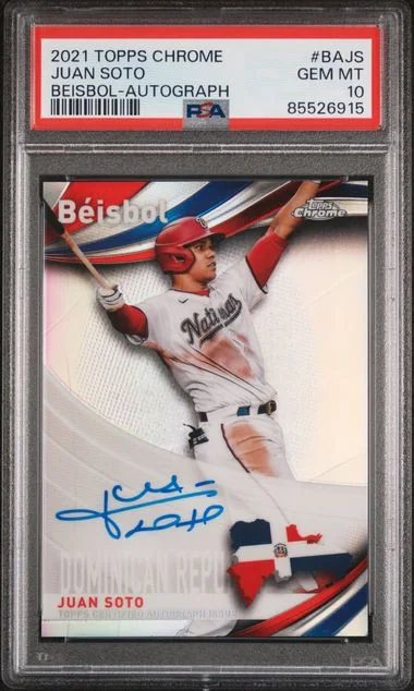 2021 Topps Chrome Juan Soto Beisbol Autograph #BA-JS card image